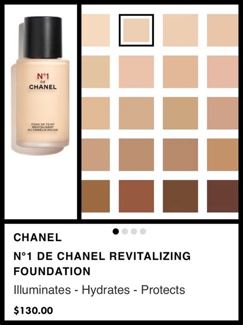 chanel no. 1 foundation|Chanel foundation color chart.